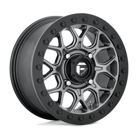 D919 TECH Beadlock Cast Aluminum Wheel in Matte Gunmetal Black Bead Ring Finish from Fuel Wheels - View 2