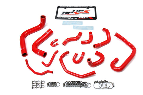 HPS Reinforced Red Silicone Radiator   Heater Hose Kit Coolant for Toyota 93-95 Pickup 3.0L V6 Left Hand Drive