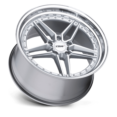 TSW Ascari Cast Aluminum Wheel - Silver With Mirror Cut Face And Lip