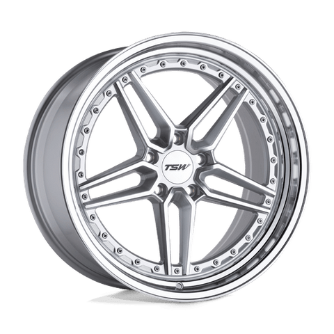 TSW Ascari Cast Aluminum Wheel - Silver With Mirror Cut Face And Lip