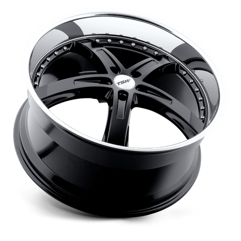 TSW Jarama Cast Aluminum Wheel - Gloss Black With Mirror Cut Lip