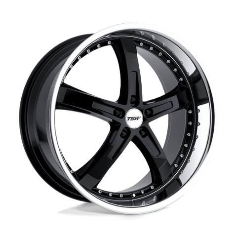 TSW Jarama Cast Aluminum Wheel - Gloss Black With Mirror Cut Lip