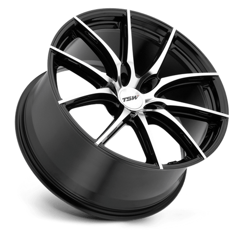 TSW Sprint Cast Aluminum Wheel - Gloss Black With Mirror Cut Face