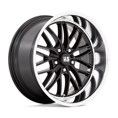 U138 Santa CRUZ Cast Aluminum Wheel in Gloss Black with Diamond Cut Lip Finish from US Mags Wheels - View 1