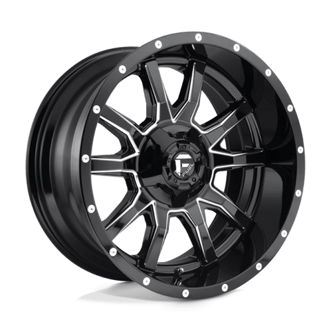 D627 Vandal Cast Aluminum Wheel in Gloss Black Milled Finish from Fuel Wheels - View 2