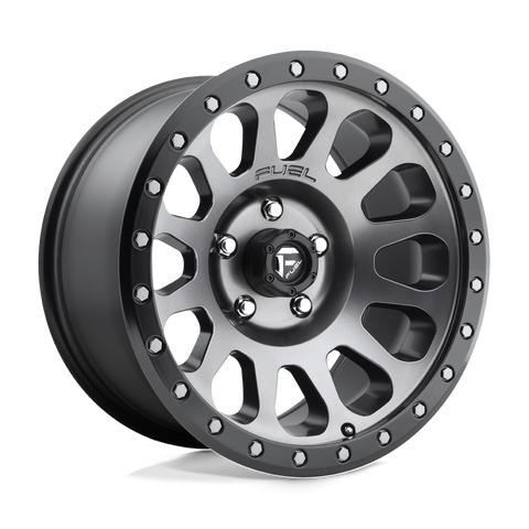 D601 Vector Cast Aluminum Wheel in Matte Gunmetal Black Bead Ring Finish from Fuel Wheels - View 1