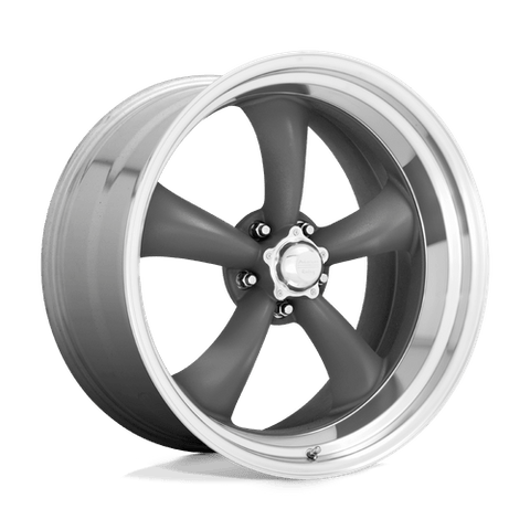 American Racing Vintage VN215 Classic TORQ Thrust II Cast Aluminum Wheel - Mag Gray With Machined Lip