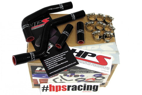 HPS Black Reinforced Silicone Radiator Hose Kit for Yamaha 02-18 YZ125 2 Stroke