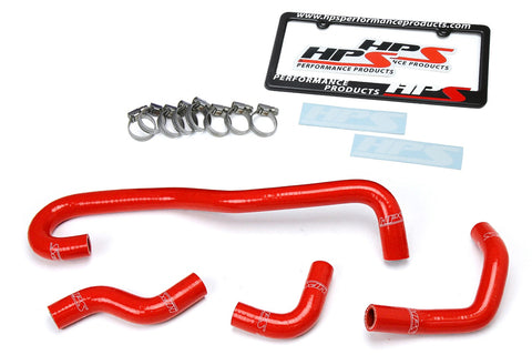 HPS Reinforced Red Silicone Heater Hose Kit Coolant for Toyota 89-92 Pickup 3.0L V6 Left Hand Drive