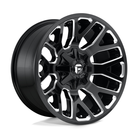 D623 Warrior Cast Aluminum Wheel in Gloss Black Milled Finish from Fuel Wheels - View 1