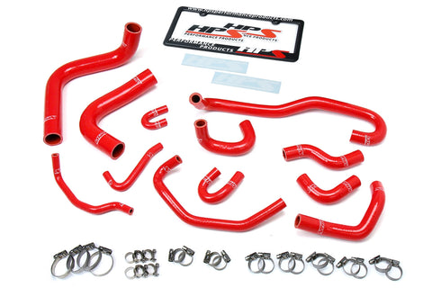 HPS Reinforced Red Silicone Radiator   Heater Hose Kit Coolant for Toyota 89-92 Pickup 3.0L V6 Left Hand Drive