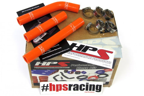 HPS Orange Reinforced Silicone Radiator Hose Kit for KTM 07-10 125SX 144SX 150SX