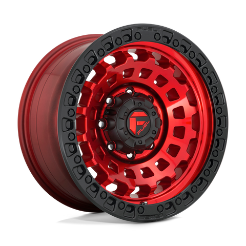 D632 Zephyr Cast Aluminum Wheel in Candy Red with Black Bead Ring Finish from Fuel Wheels - View 1