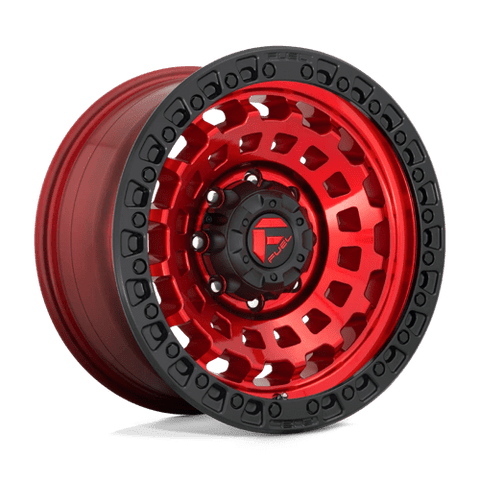 D632 Zephyr Cast Aluminum Wheel in Candy Red with Black Bead Ring Finish from Fuel Wheels - View 2