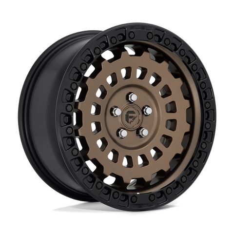 D634 Zephyr Cast Aluminum Wheel in Matte Bronze with Black Bead Ring Finish from Fuel Wheels - View 1