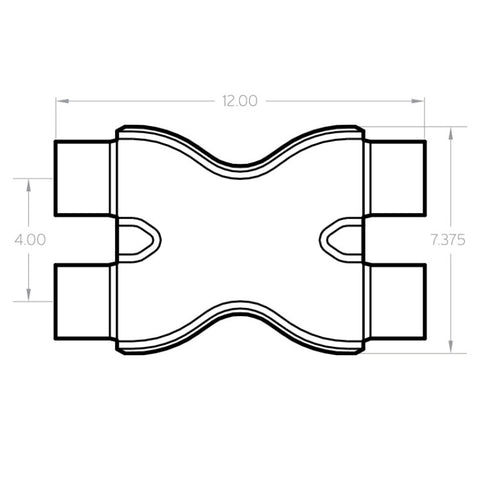 MagnaFlow Smooth Trans X 2.25/2.25 X 12 SS