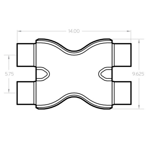 MagnaFlow Smooth Trans X 3/3 X 14 SS