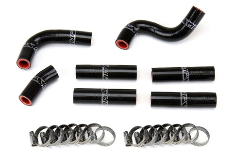 HPS Black Reinforced Silicone Complete Pesky Heater Hose Kit 1FZ-FE for Toyota 92-97 Land Cruiser FJ80 4.5L I6 without rear heater