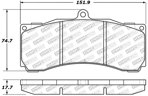 StopTech Performance ST-60 Front or Rear Caliper Brake Pads