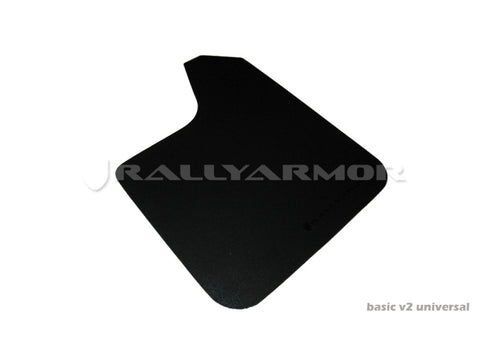 Rally Armor Universal Fit (No Hardware) Basic Black Mud Flap w/ Pink Logo