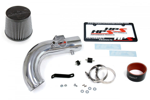 HPS Polish Shortram Air Intake Kit Cool Short Ram SRI High Flow Filter 827-508P