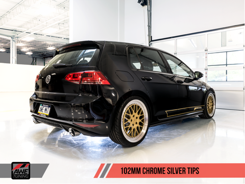 AWE Tuning VW MK7 GTI Touring Edition Exhaust - Chrome Silver Tips