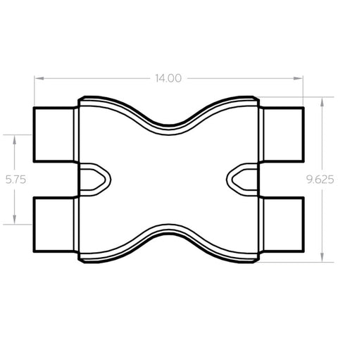 MagnaFlow Smooth Trans X 3/3 X 14 SS