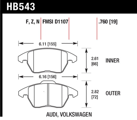 Hawk HP+ Street Brake Pads