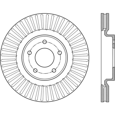 StopTech 13-15 Nissan Pathfinder Slotted Front Left Rotor