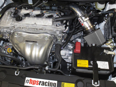 HPS Polish Shortram Air Intake Kit Cool Short Ram SRI High Flow Filter 827-508P