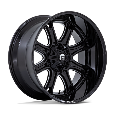 Darkstar Cast Aluminum Wheel in Gloss Black Milled Finish from Fuel Wheels - View 1