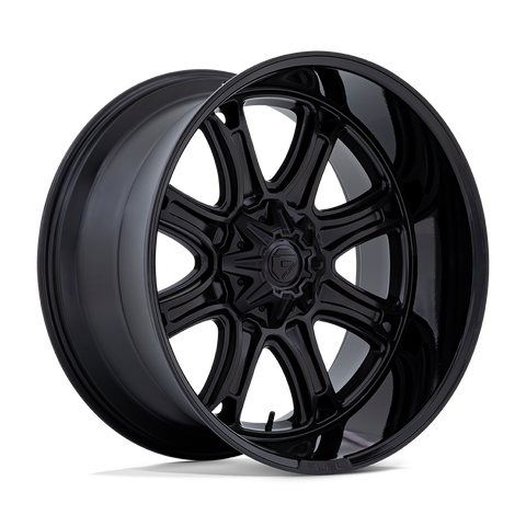 Darkstar Cast Aluminum Wheel in Matte Black with Gloss Black Lip Finish from Fuel Wheels - View 1