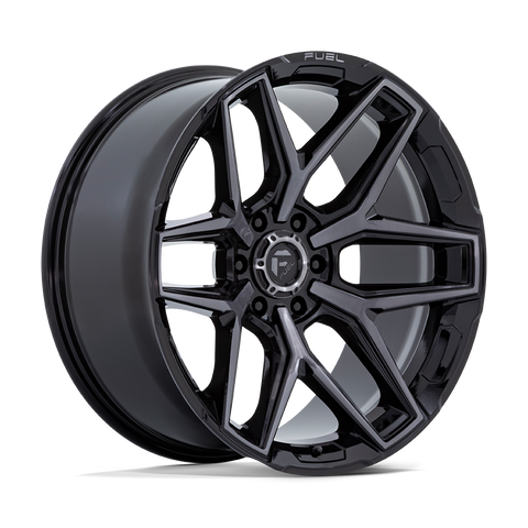 FLUX Cast Aluminum Wheel in Gloss Black Brushed Face with Gray Tint Finish from Fuel Wheels - View 1