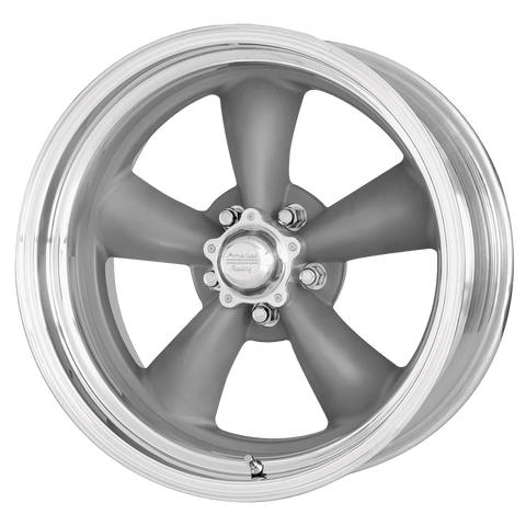 American Racing Vintage VN215 Classic TORQ Thrust II Cast Aluminum Wheel - Mag Gray With Machined Lip