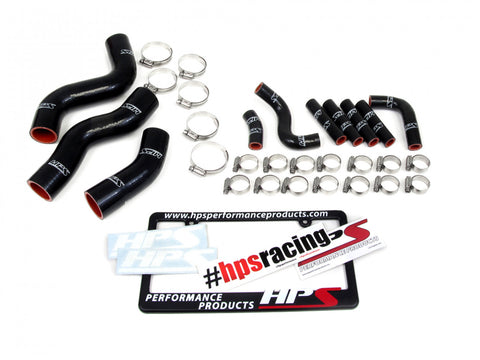 HPS Black Reinforced Silicone Radiator   Pesky Heater Hose Kit 1FZ-FE for Lexus 96-97 LX450 FJ80 4.5L I6 without rear heater