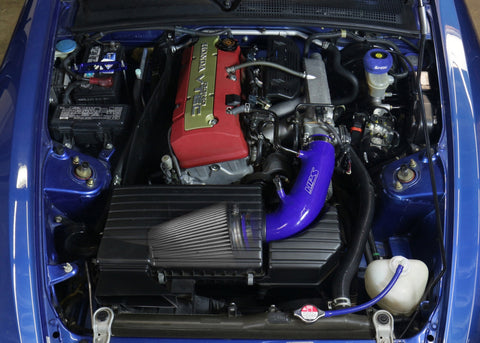 HPS Blue Silicone Air Intake Kit Cool Short Ram SRI High Flow Filter 827-610BL
