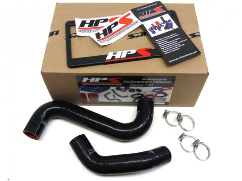 HPS Black Reinforced Silicone Radiator Hose Kit Coolant for Subaru 01-07 WRX / STI