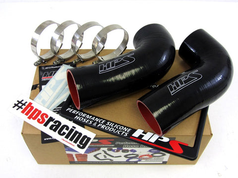 HPS Silicone Post MAF Dual Air Intake Tubes Kit Black 5.0L V8 for BMW 98-03 M5 E39