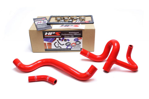 HPS Reinforced Red Silicone Radiator Hose Kit Coolant for Dodge 12-16 Dart 1.4T Turbo