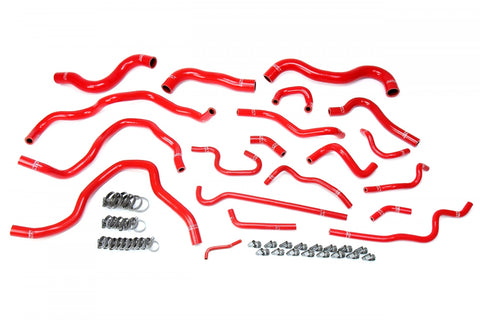 HPS Red Reinforced Silicone Radiator Heater Coolant Hose Kit for Honda 16-19 Civic 2.0L Non Turbo