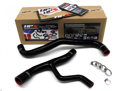 HPS Black Reinforced Silicone Radiator Hose Kit Coolant for Ford 02-04 Mustang GT