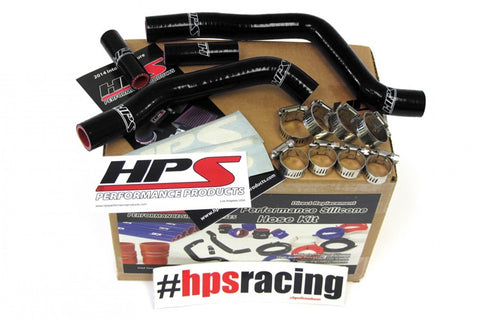 HPS Black Reinforced Silicone Radiator Hose Kit for Kawasaki 03-08 KX125 2 Stroke