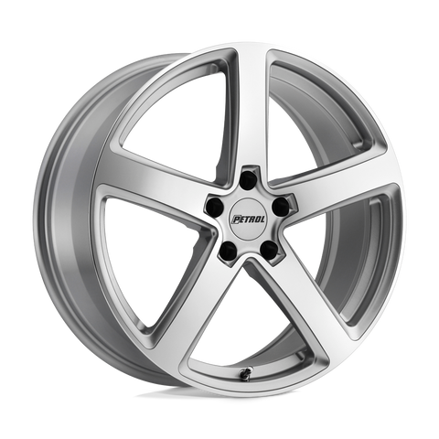 P2A Cast Aluminum Wheel in Silver with Machined Cut Face Finish from Petrol Wheels - View 1