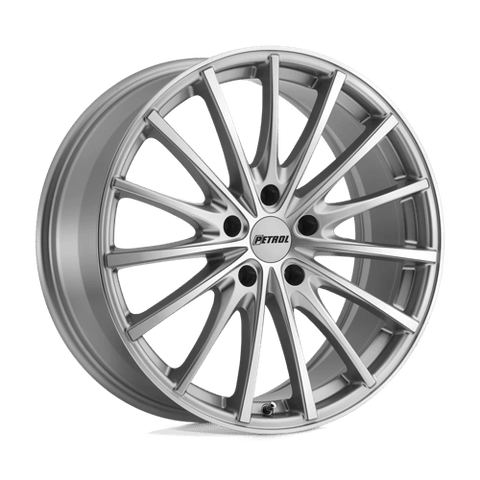 P3A Cast Aluminum Wheel in Silver with Machined Cut Face Finish from Petrol Wheels - View 2