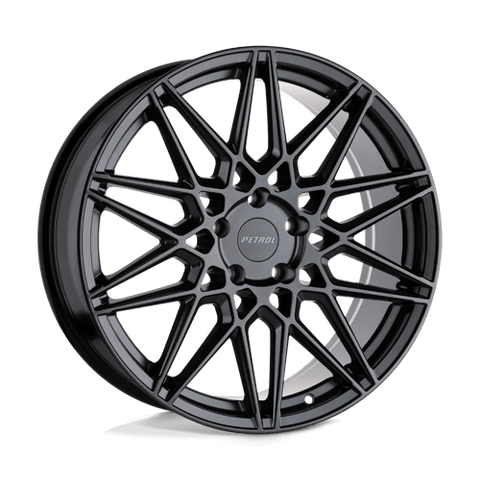 P3C Cast Aluminum Wheel in Semi Gloss Black Finish from Petrol Wheels - View 2