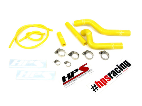 HPS Yellow Reinforced Silicone Radiator Hose Kit for Suzuki 01-08 RM125 2 Stroke