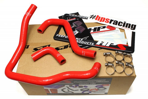 HPS Red Reinforced Silicone Heater Hose Kit for Toyota 89-95 4Runner and Pickup 22RE Non Turbo EFI LHD