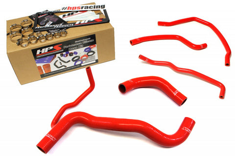 HPS Red Silicone Radiator Hose 5pcs Complete Kit Coolant Bypass for Scion 11-15 tC