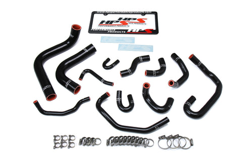 HPS Reinforced Black Silicone Radiator   Heater Hose Kit Coolant for Toyota 93-95 Pickup 3.0L V6 Left Hand Drive