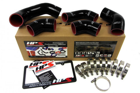 HPS Black Reinforced Silicone Intercooler Hose Kit for Mitsubishi 03-07 Lancer EVO 8 9 MR US-Spec